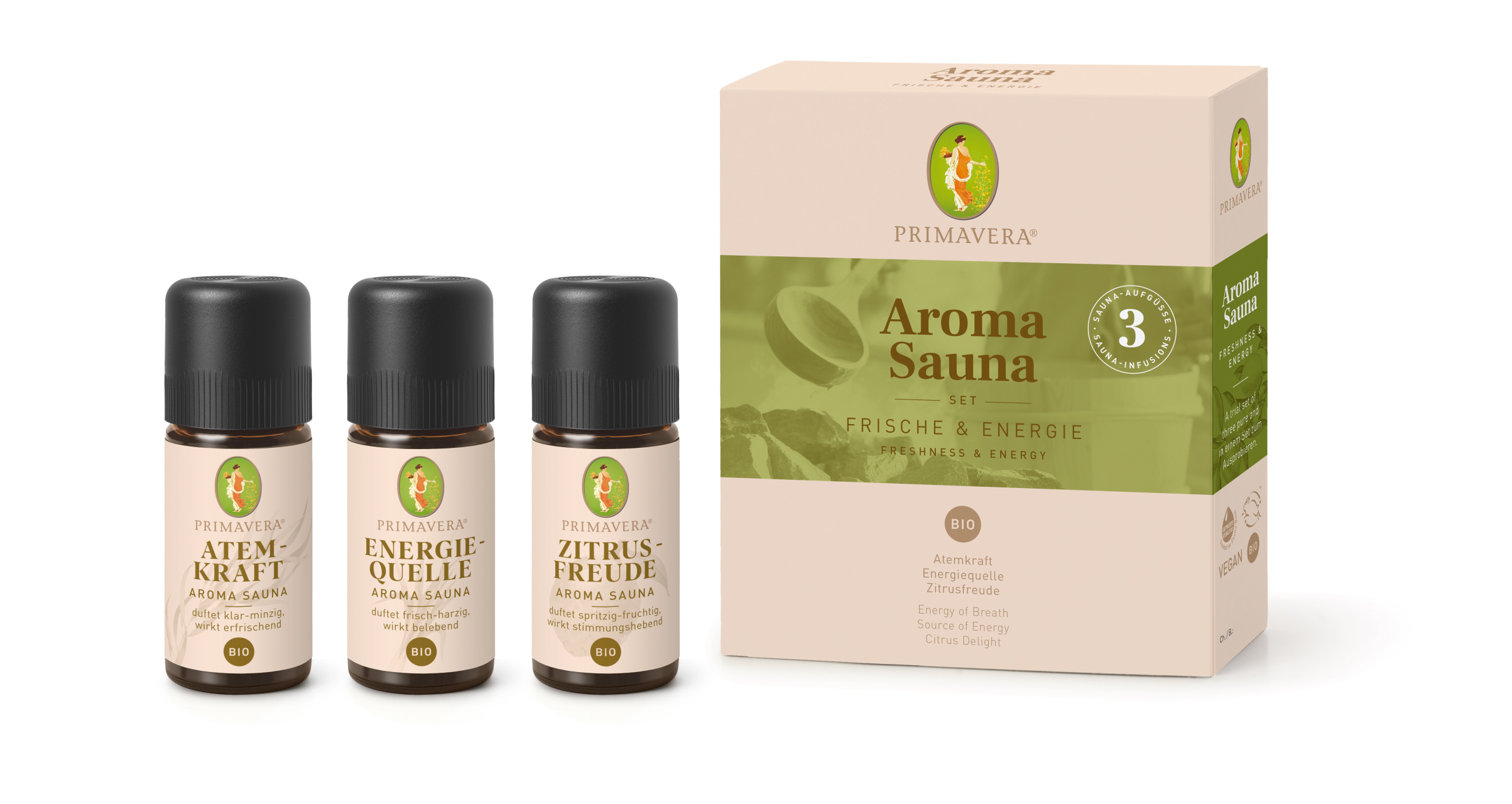 Aroma Sauna Frische & Energie 3er Set bio